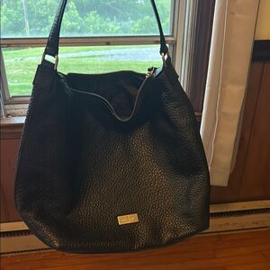 Kate Spade Black Hobo Bag with Textured Leather